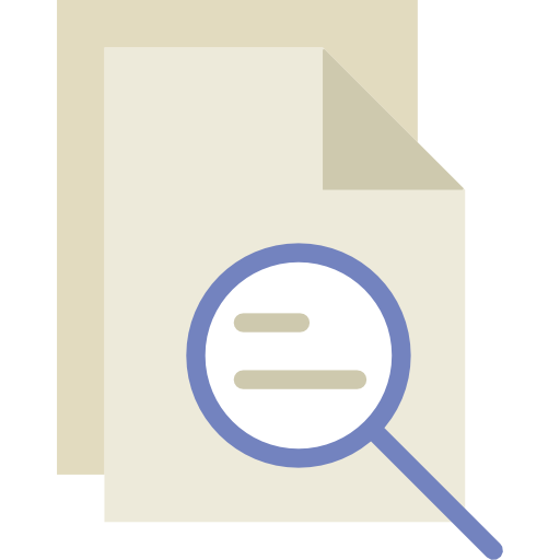 search-support - hrEdge - hrEdge Illustration of a document with a magnifying glass, representing searching a document